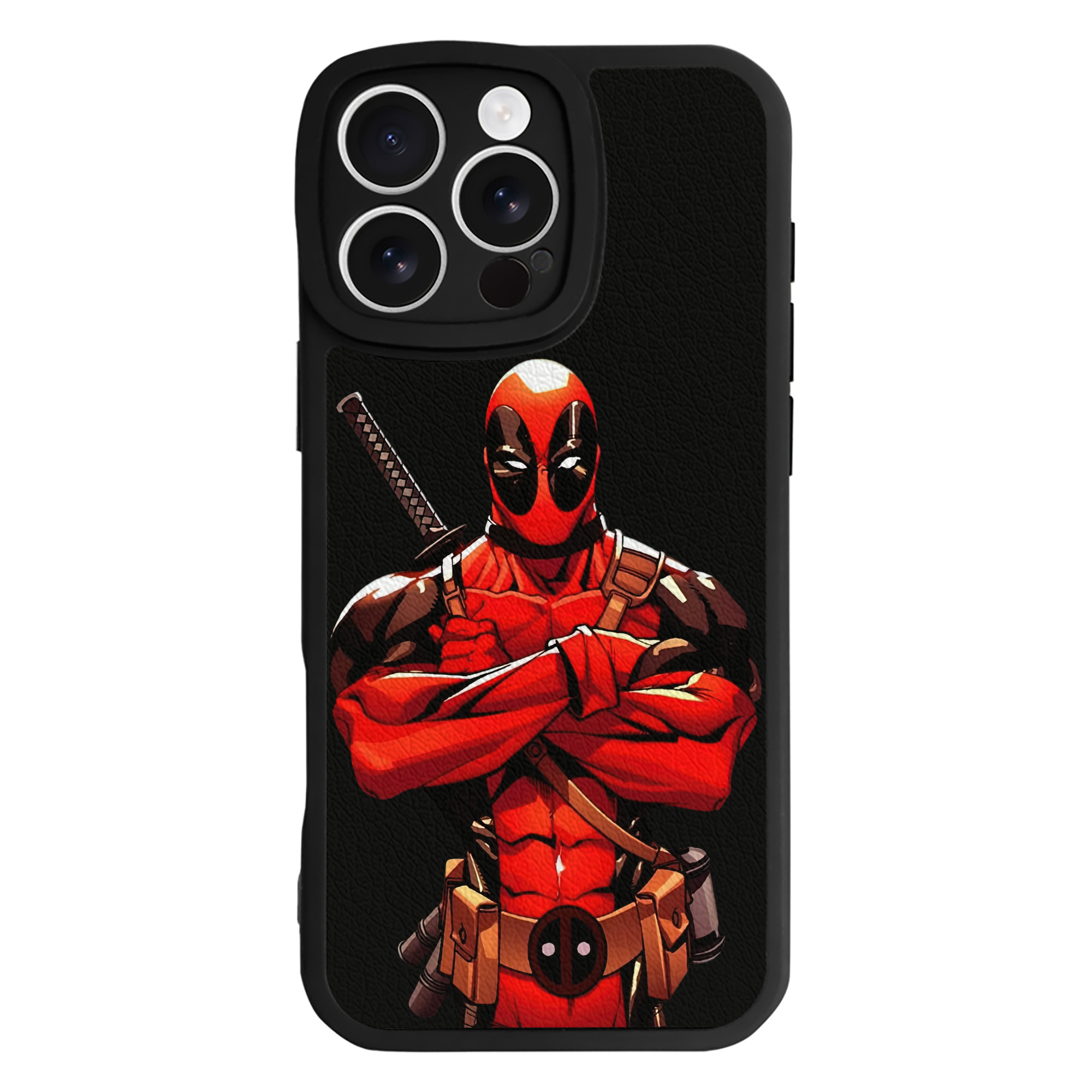 Deadpool デッドプール 【iPhone 16シリーズ対応】シリコンスマホケース（レザー調） 材質：シリコン